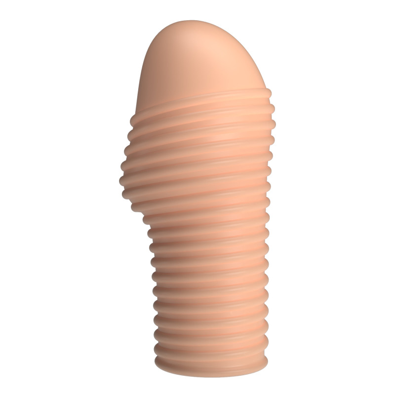 Рельефная насадка на пенис телесная Pretty Love BI-026291