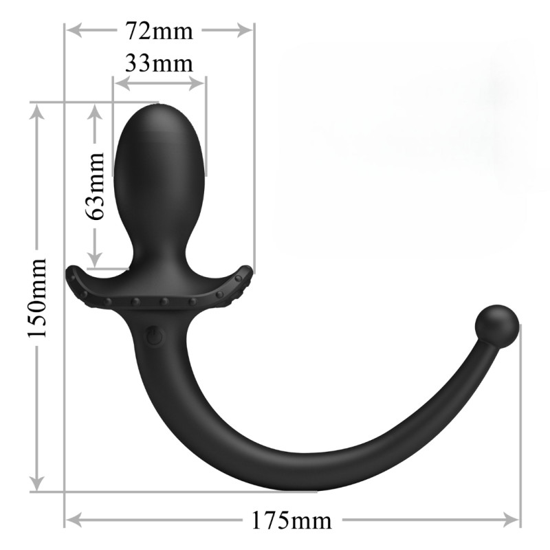 Анальная вибропробка BI-040195HP