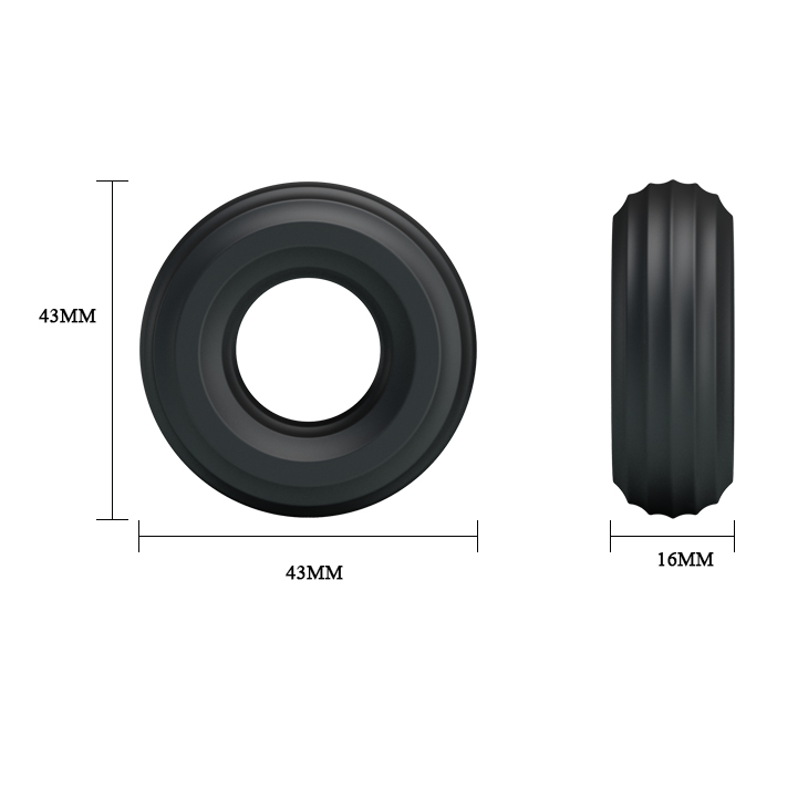 Набор из 3 силиконовых эрекционных колец BAILE Ring черные BI-210179