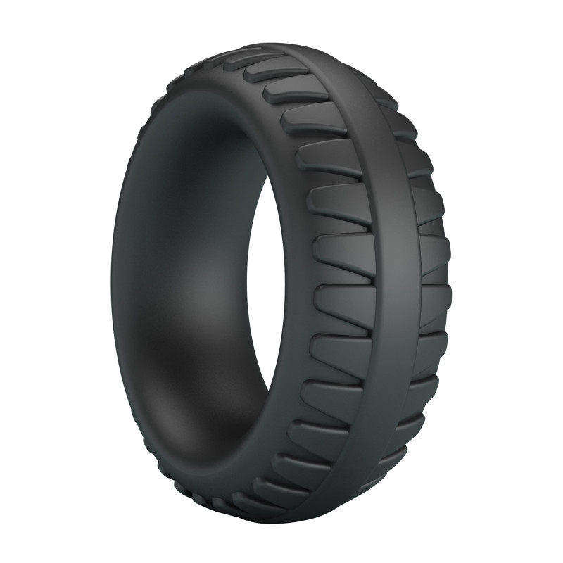 Эрекционное кольцо из силикона растягивающееся черное CRAZY BULL BI-210244