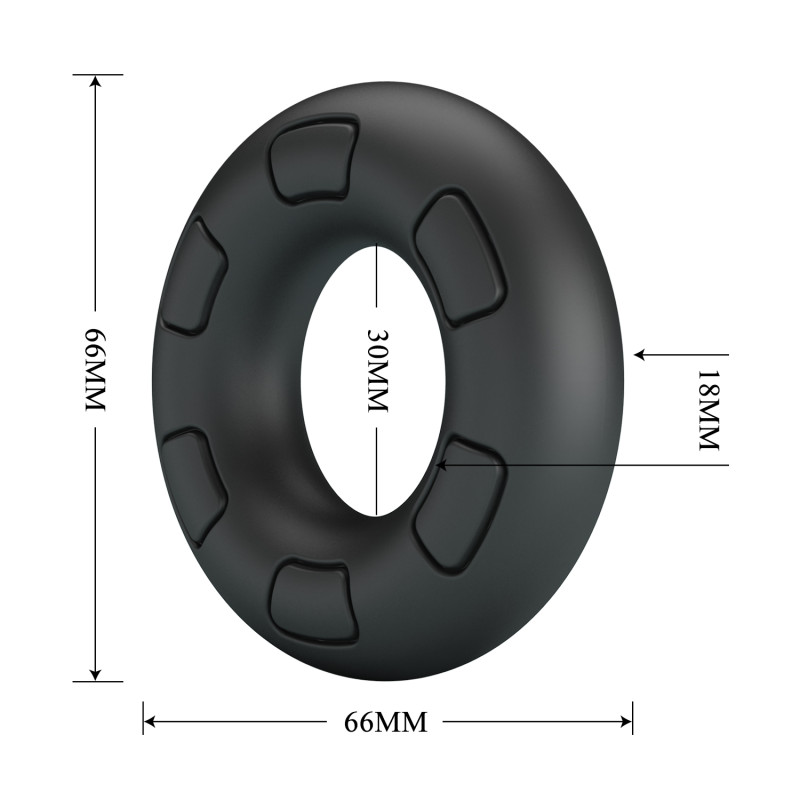 Эрекционное кольцо из силикона растягивающееся черное CRAZY BULL BI-210247