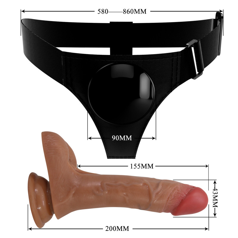 Страпон с Вибрацией и Эффектом Эякуляции Pretty Love BW-022103P