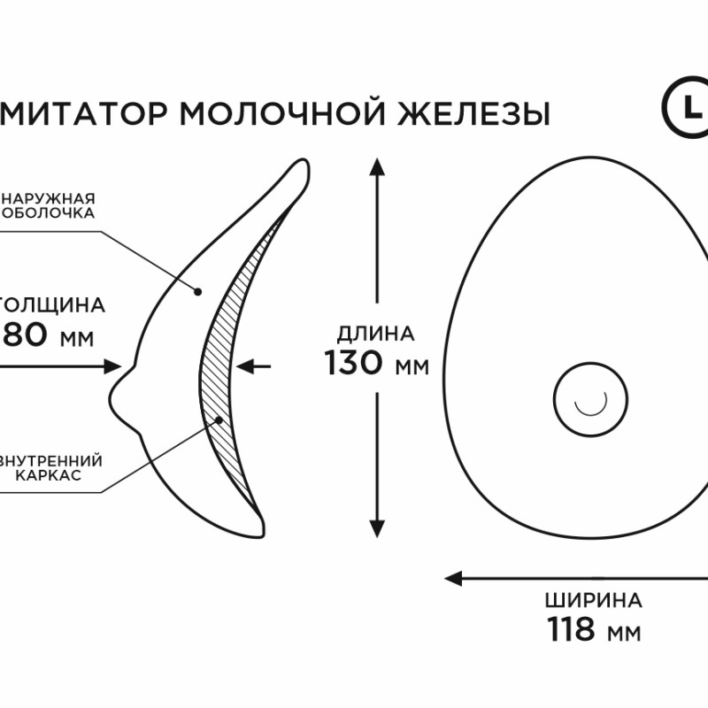 Протез молочной железы большой 700001ru