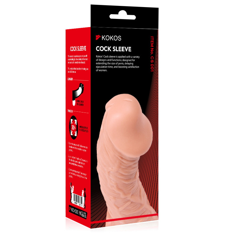 Насадка Cock Sleeve Large телесная TPE KOKOS CS-004-L