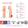 Насадка реалистичная Cock Sleeve CS 001 телесная TPE KOKOS CS-001-M