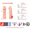 Насадка Cock Sleeve с бугорками телесная TPE KOKOS CS-003-M