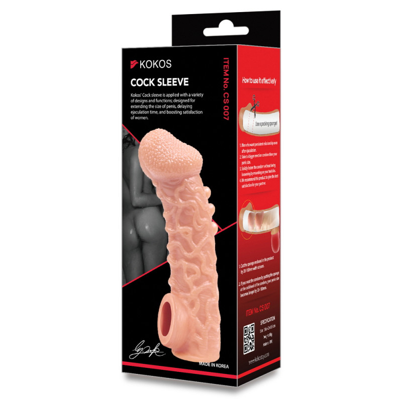 Насадка Cock Sleeve Medium телесная TPE KOKOS CS-007-M