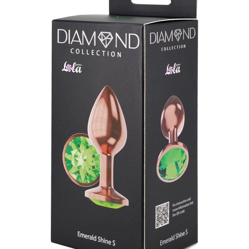 Анальная Пробка Diamond Emerald Shine S Розовое Золото 4027-01lola