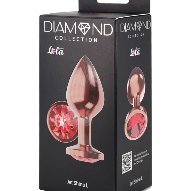 Анальная Пробка Diamond Ruby Shine L Розовое Золото 4024-02lola