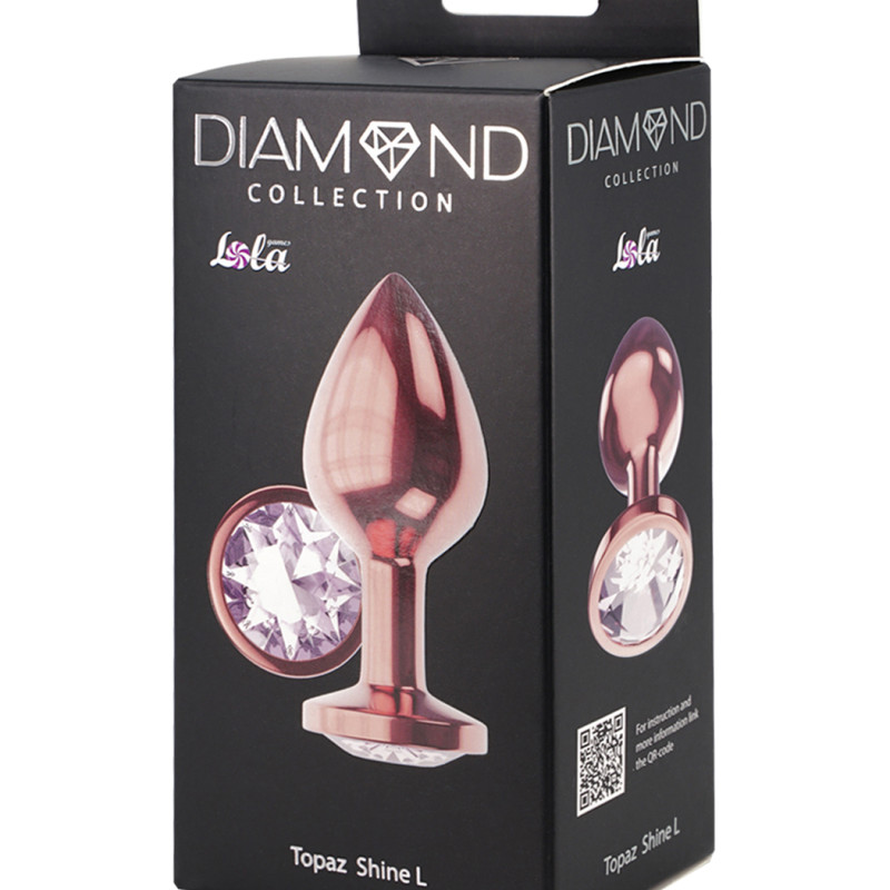 Анальная Пробка Diamond Moonstone Shine L Розовое Золото 4021-02lola