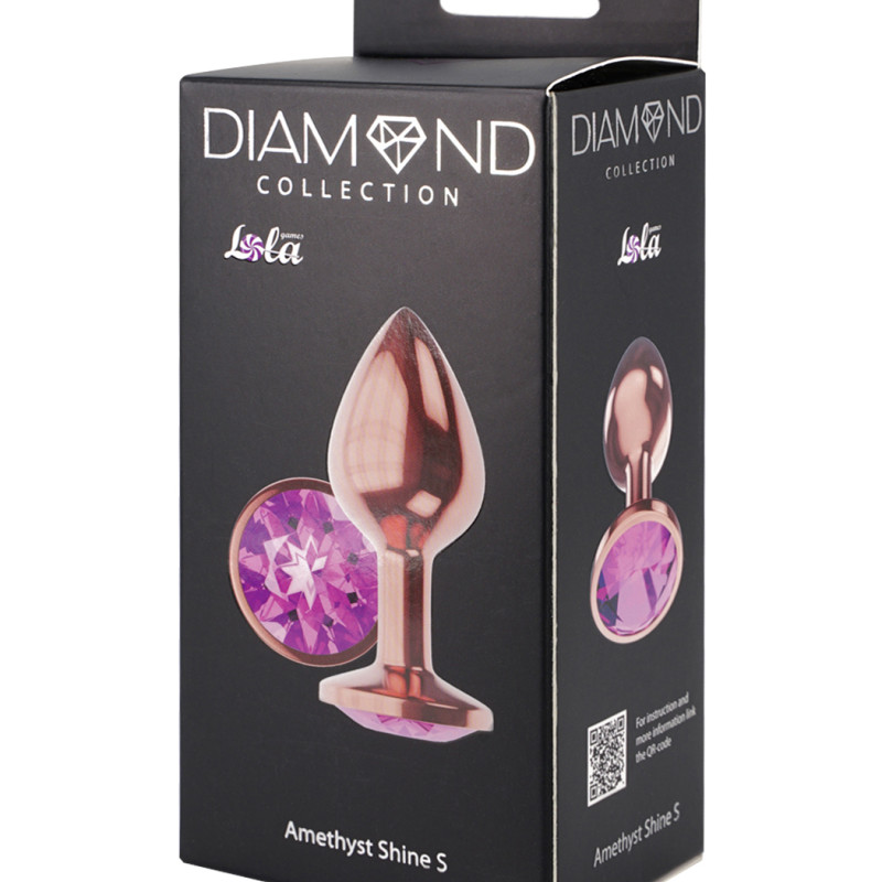 Анальная Пробка Diamond Amethyst Shine S Розовое Золото 4025-01lola