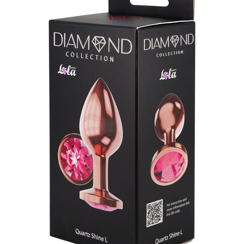 Анальная Пробка Diamond Quartz Shine L Розовое Золото 4023-02lola