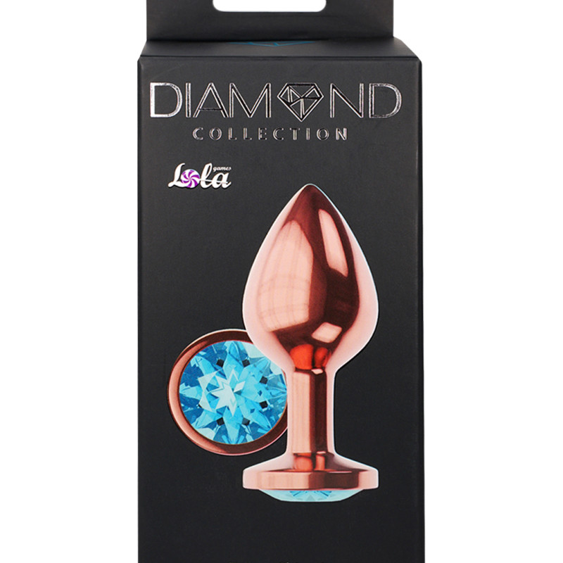 Анальная Пробка Diamond Topaz Shine L Розовое Золото 4026-02lola