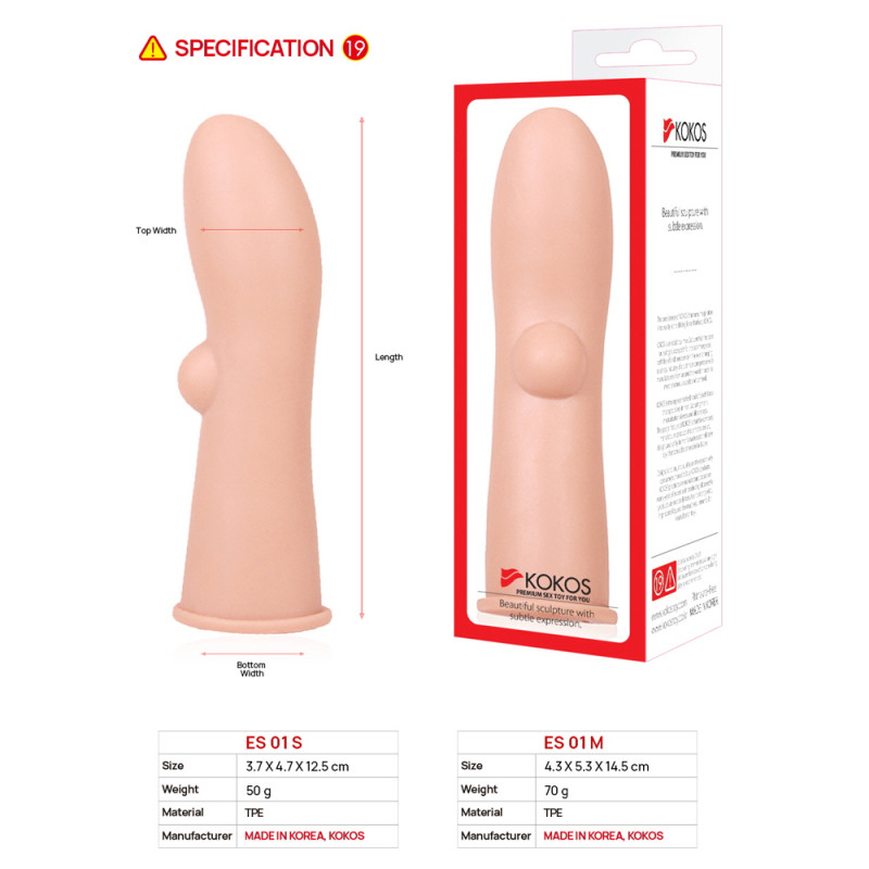 Насадка на пенис Extreme Sleeve с бугорком TPR телесная KOKOS ES-001-M