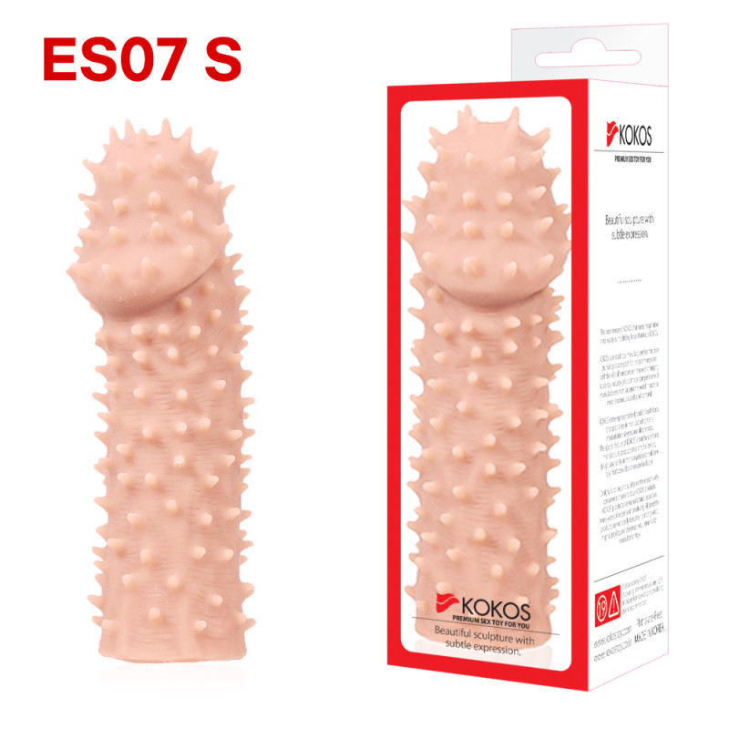 Насадка на пенис EXTREME SLEEVE телесная с шипами KOKOS ES-07-S