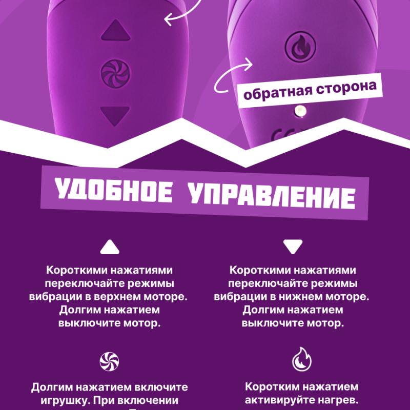 Нагревающийся Вонд Heating Wand Purple 1018-03lola