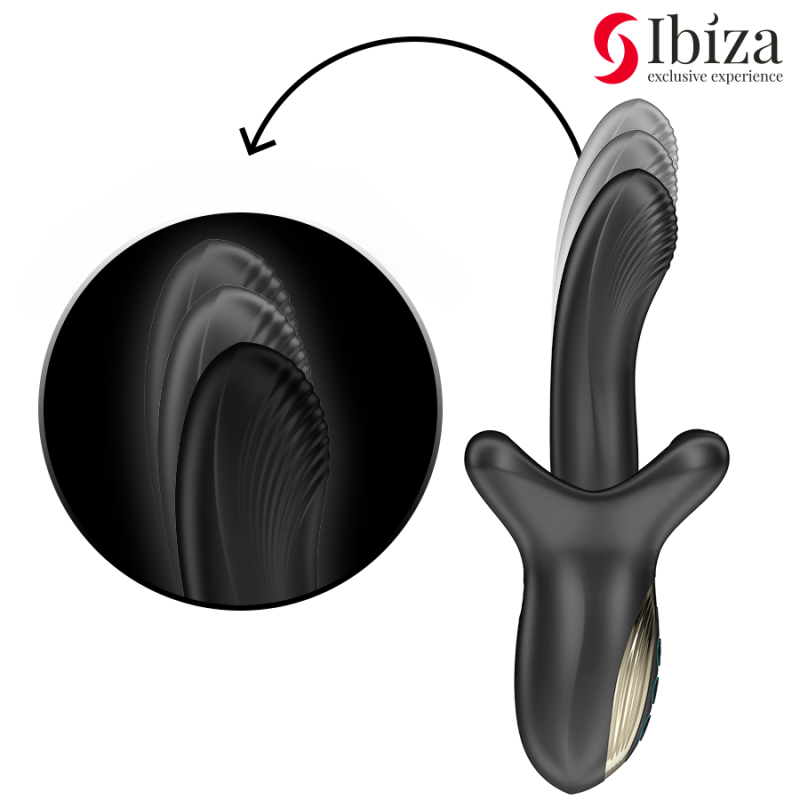 Вибратор с эффектом фрикций и посасывания D-242822