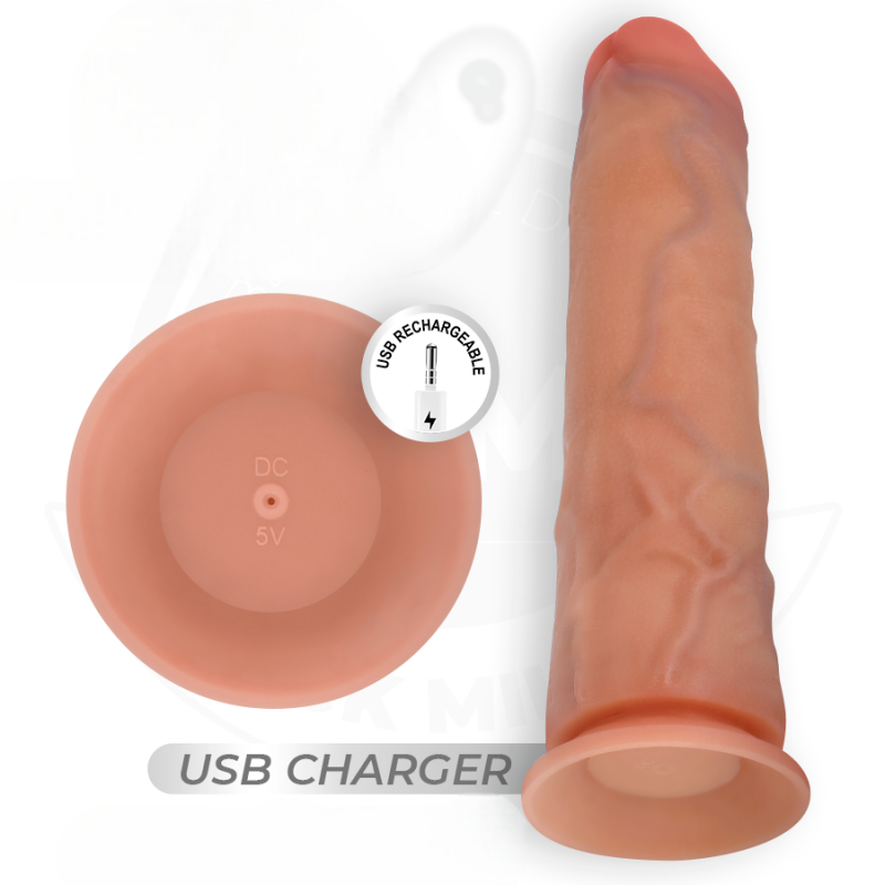 Реалистичный вибратор с функцией фрикций  D-243370