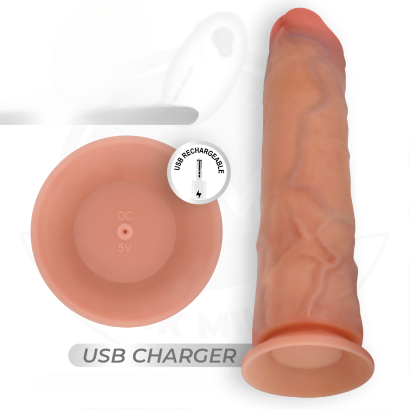 Реалистичный вибратор с функцией фрикций  D-243374