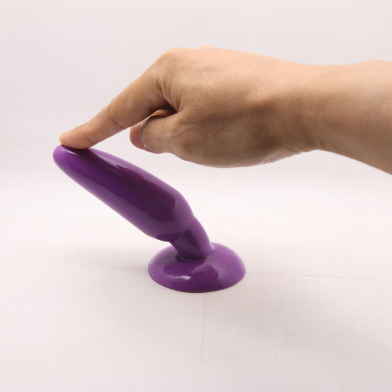 Анальная пробка с присоской 3,7 см purple BI-017001R