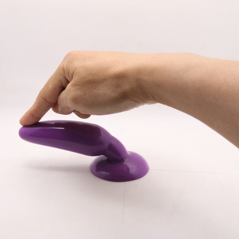 Анальная пробка с присоской 3,7 см purple BI-017001R