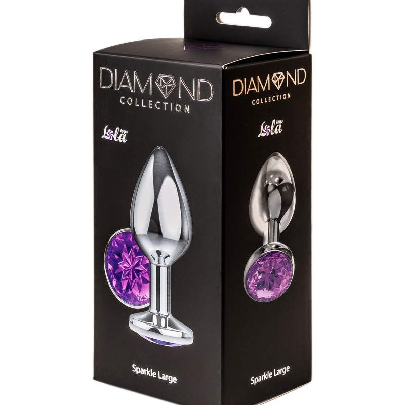Анальная пробка Diamond Purple Sparkle Large 4010-05Lola