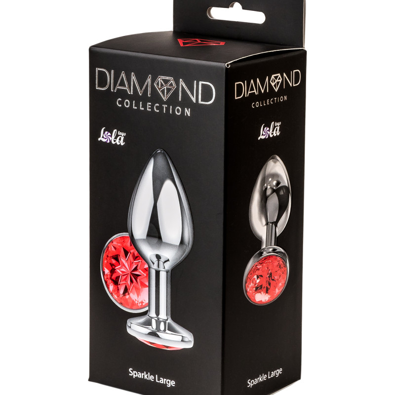Анальная пробка Diamond Red Sparkle Large 4010-06Lola