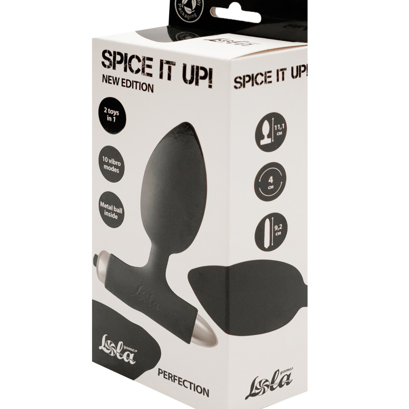 Анальная пробка с вибрацией Spice it up New Edition Perfection Black 8014-01lola