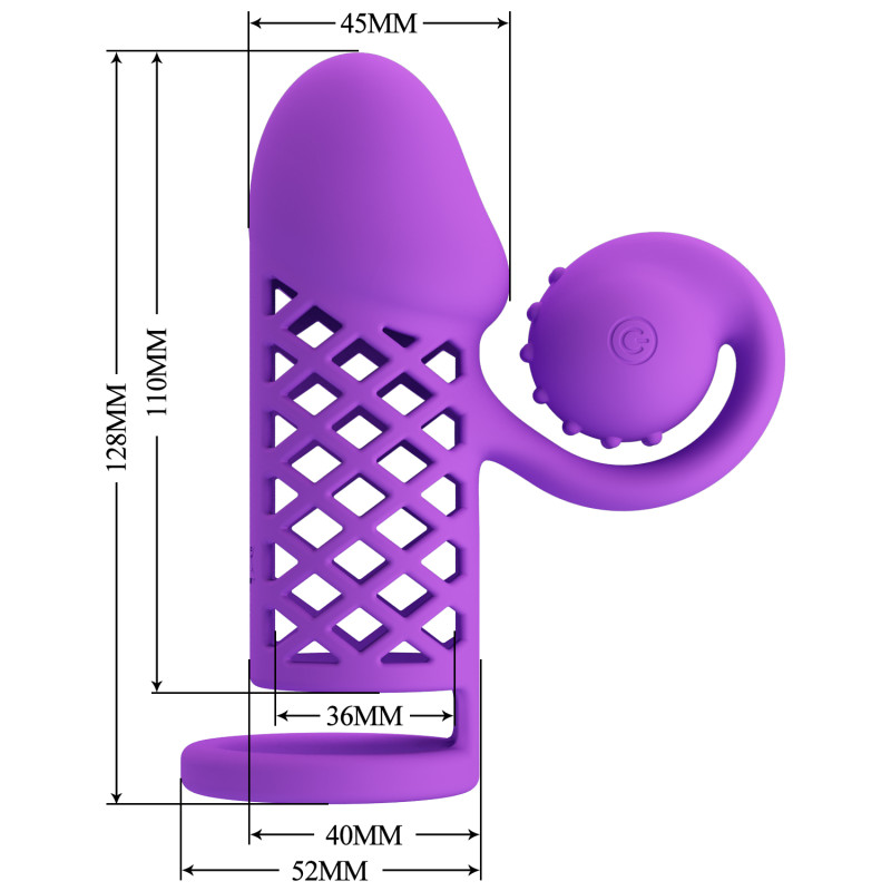 Вибронасадка с клиторальным отростком Pretty Love MC57