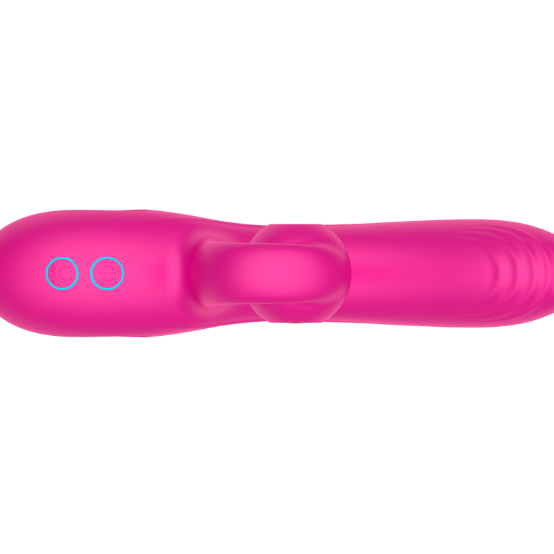 Силиконовый вибратор-кролик с функцией вращения SW3052-hot-pink