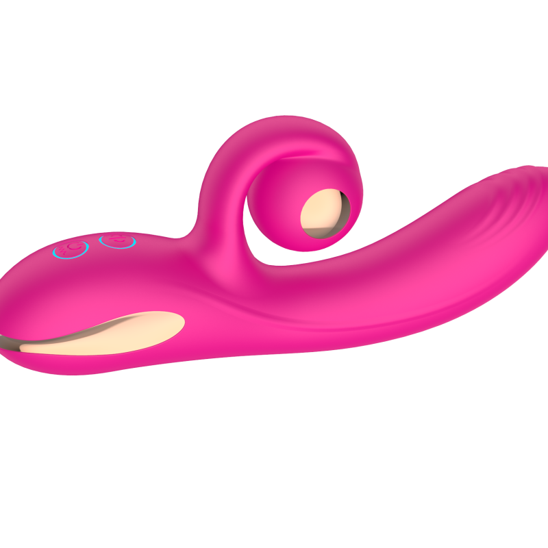 Силиконовый вибратор-кролик с функцией вращения SW3052-hot-pink