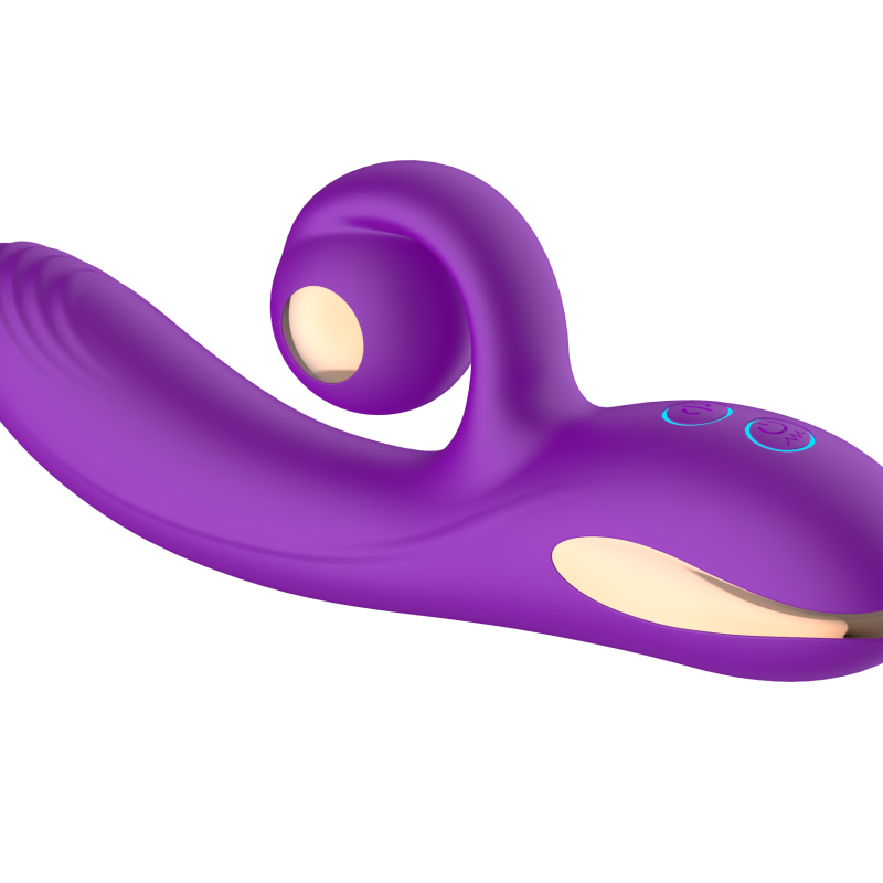 Силиконовый вибратор-кролик с функцией вращения SW3052-purple