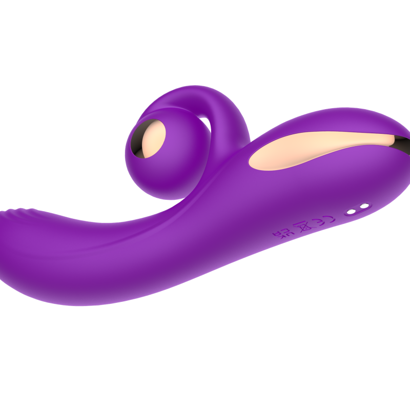 Силиконовый вибратор-кролик с функцией вращения SW3052-purple