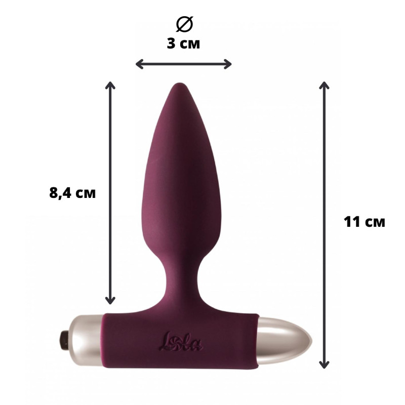 Анальная пробка с вибрацией Spice it up New Edition Glory Wine red 8015-03lola