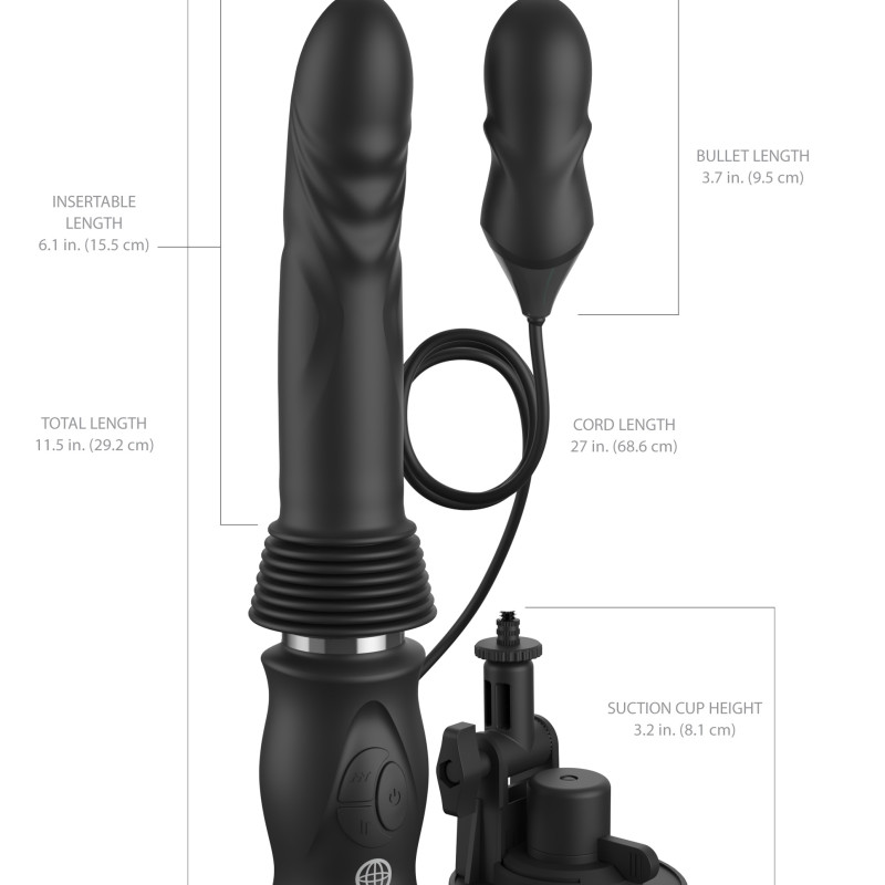 Вибратор на Присоске с Функцией Пенетрации 456323PD