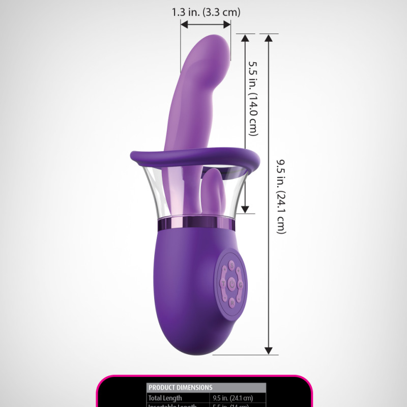 Вибратор c тройной стимуляцией Ultimate Pleasure Pro Plus 497012PD