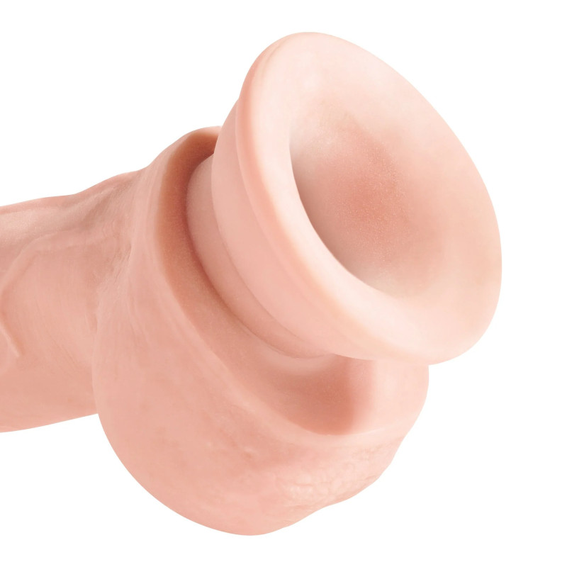 Фаллоимитатор King Cock Plus 8 Triple Density Cock with Balls - Flesh Pipedream 571921PD