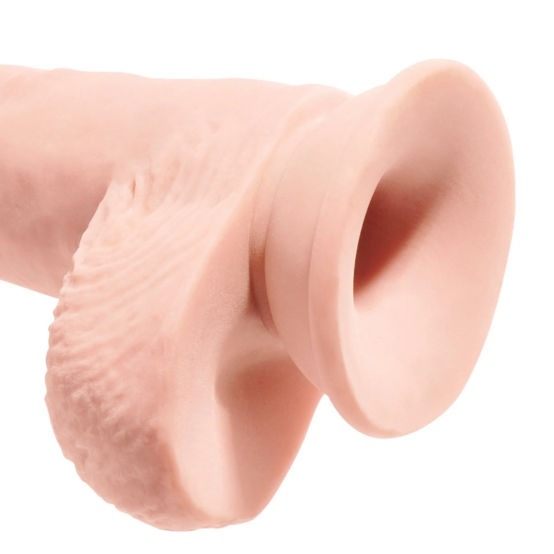 Фаллоимитатор King Cock Plus 10 Triple Density Fat Cock with Balls - Flesh Pipedream 572221PD