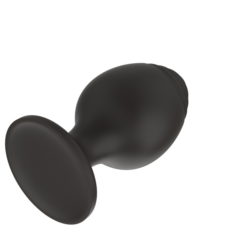 Силиконовая анальная пробка черная M (7.2*3.5cm) 3303-02