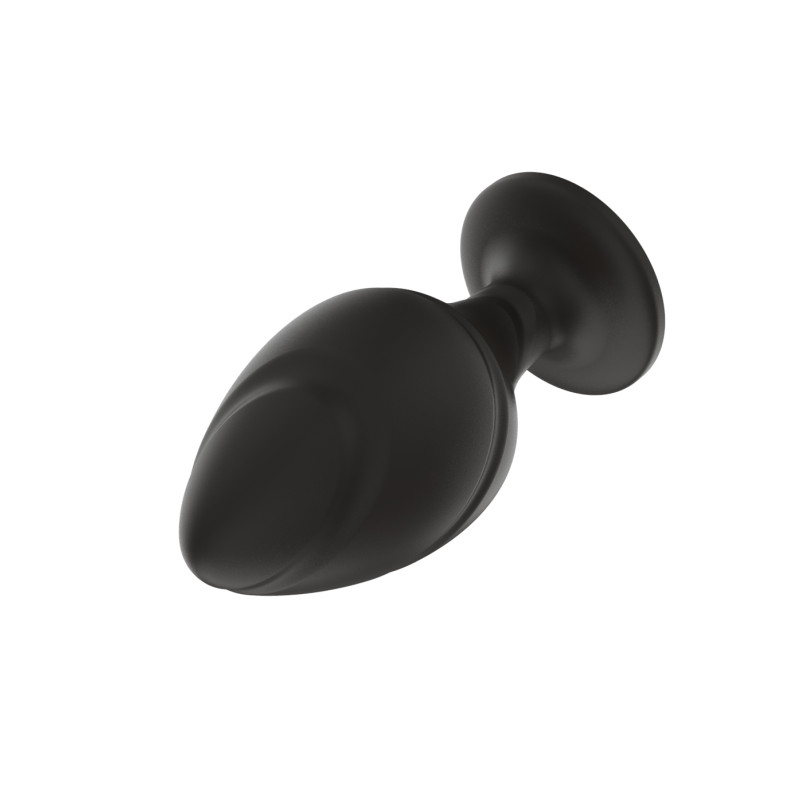 Силиконовая анальная пробка черная M (7.2*3.5cm) 3305-02