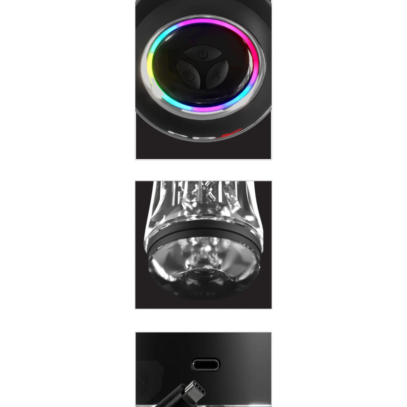 Мастурбатор с вибрацией PDX Elite ViewTube Pro Pipedream RD545PD