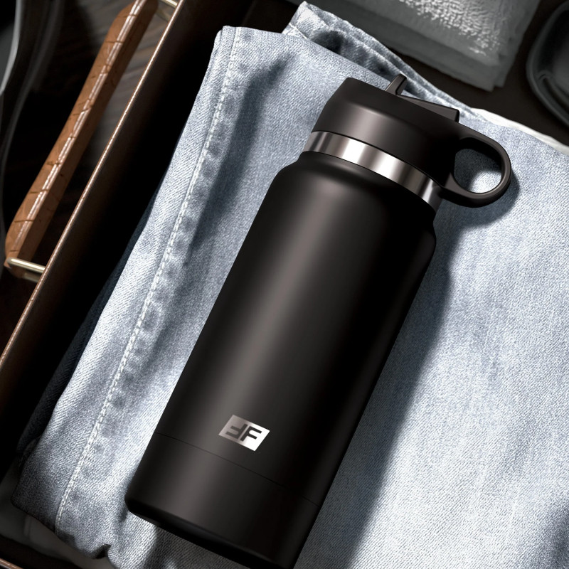 Мастурбатор Fap Flask Thrill Seeker Discreet Stroker - Black Bottle - Frosted Pipedream RD62920PD