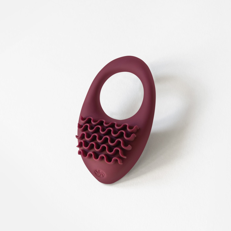 Перезаряжаемое эрекционное виброкольцо Pure Passion Stellar Wine Red 1501-02lola