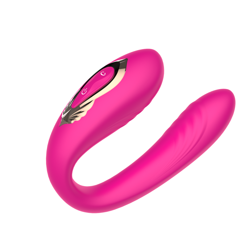 Клиторально-вагинальный вибратор с вращающейся вагинальной частью SW1096