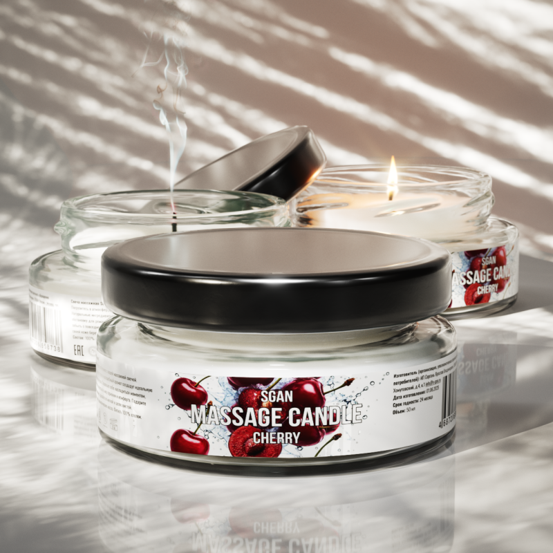 Твёрдое массажное масло SGAN Спелая вишня 50 мл 8738sg