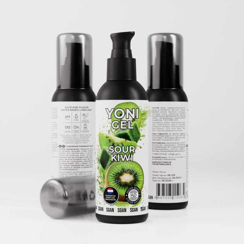 Лубрикант SGAN Sensual со вкусом Кислого Киви для орального секса 100 мл 0639sg