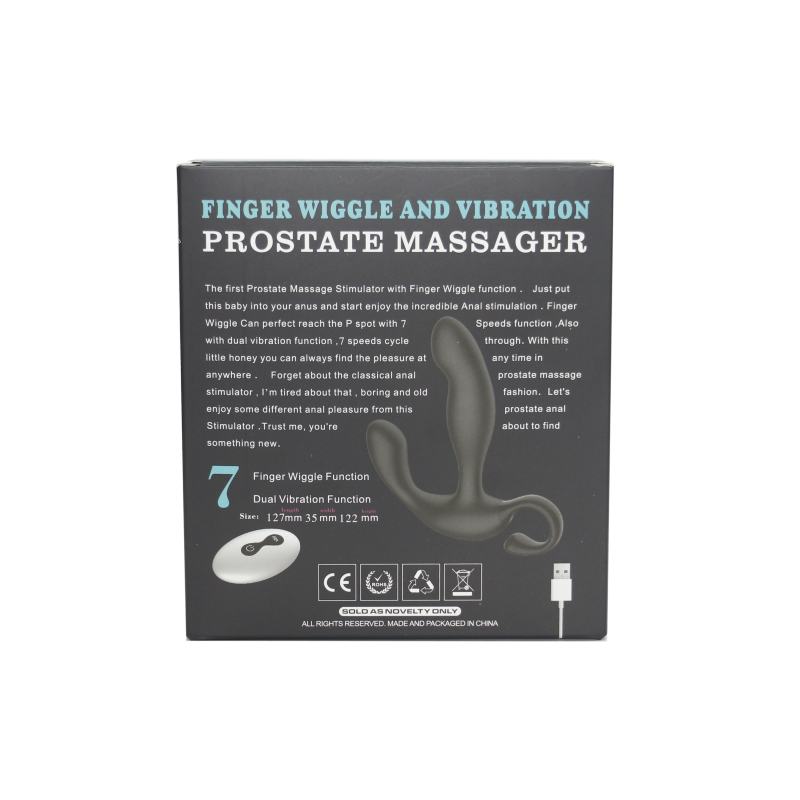 Массажер простаты с вибрацией и эффектом фингеринга с пультом ДУ SW1064