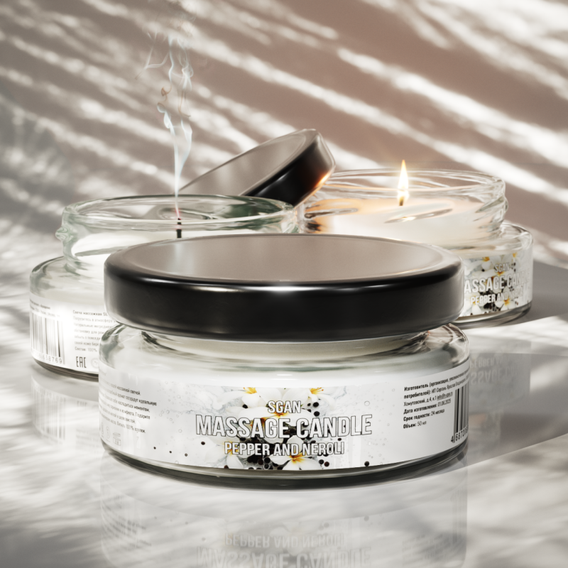 Твёрдое массажное масло SGAN Перец и нероли 50 мл 8769sg