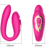 Клиторально-вагинальный вибратор с вращающейся вагинальной частью SW1096