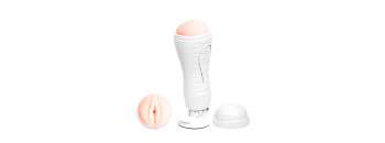 Мега-мастурбатор Flora вагина White 12 режимов вибрации BM-00900T48Z